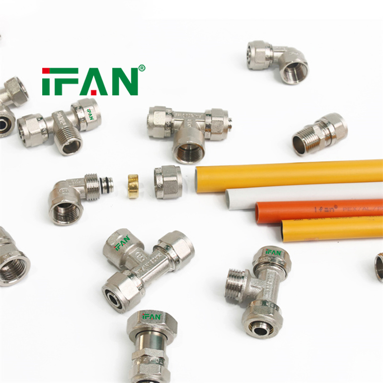 IFAN PEX Pipe All Size PEX Compression Fitting 16-20mm PEX Brass Compression Fitting