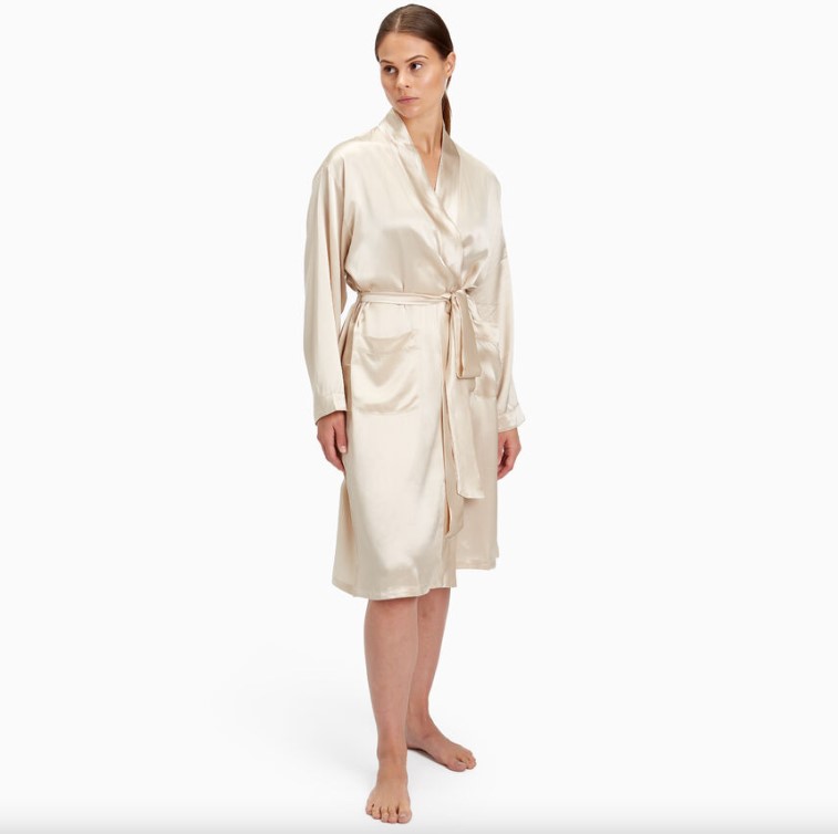 Custom Logo Luxury Silk Kimono Pajamas Women Bridesmaid Robes Woven Pajamas