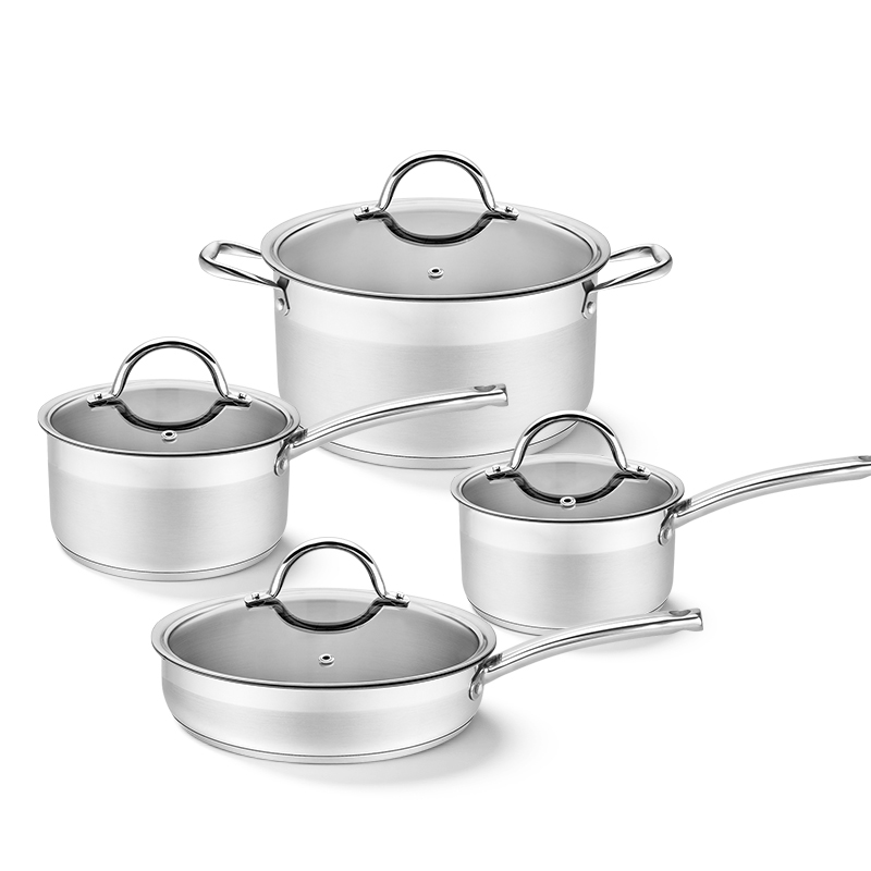 Realwin 8pcs stainless steel cookware set