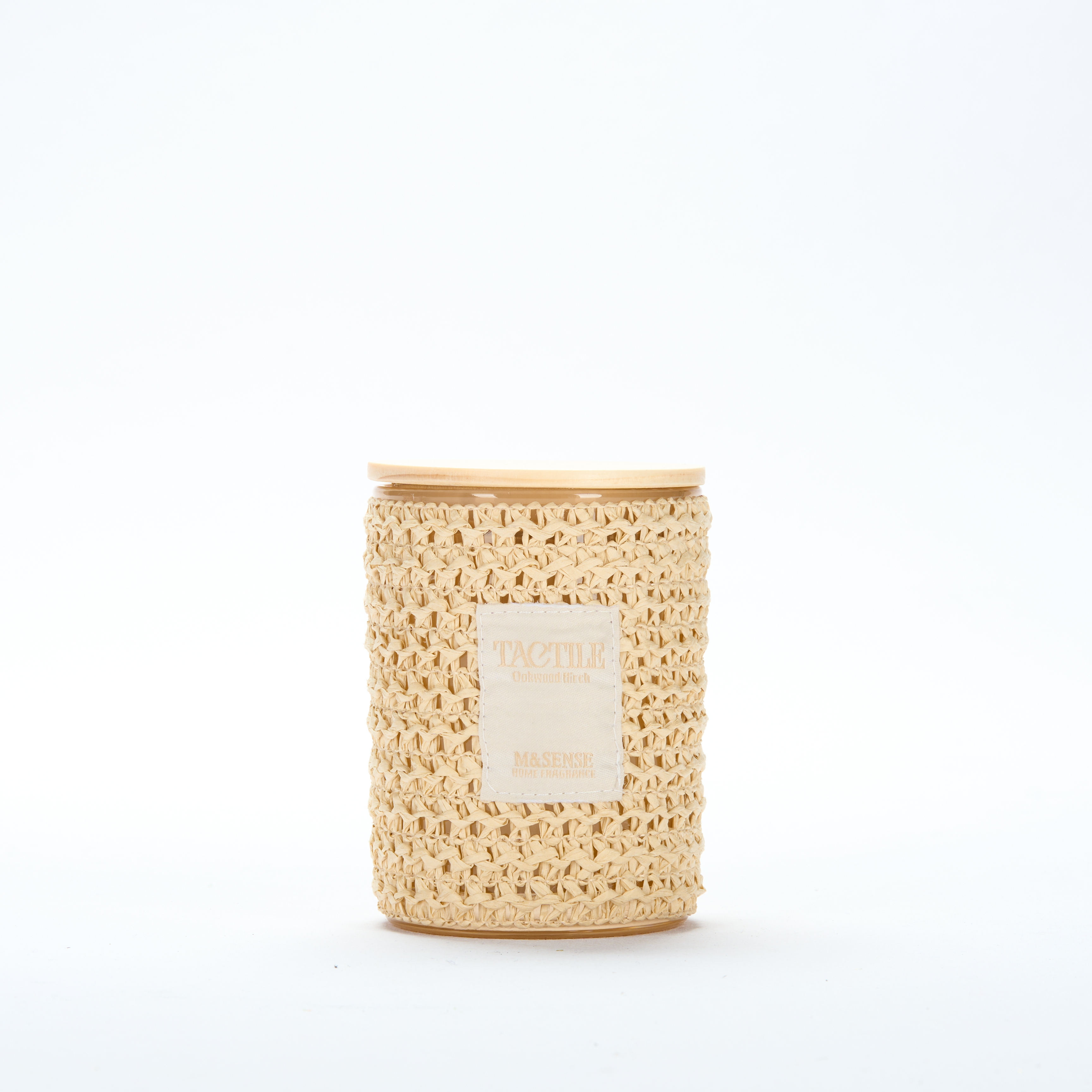Hand-knitted Cup Sleeve with Wooden Lid Scented Candle