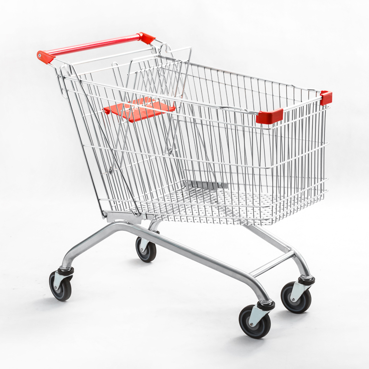 shopping trolley，wire shelving