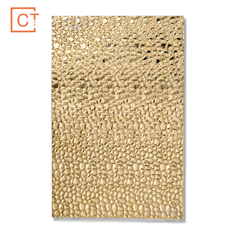 Golden honeycomb stainless steel color plate