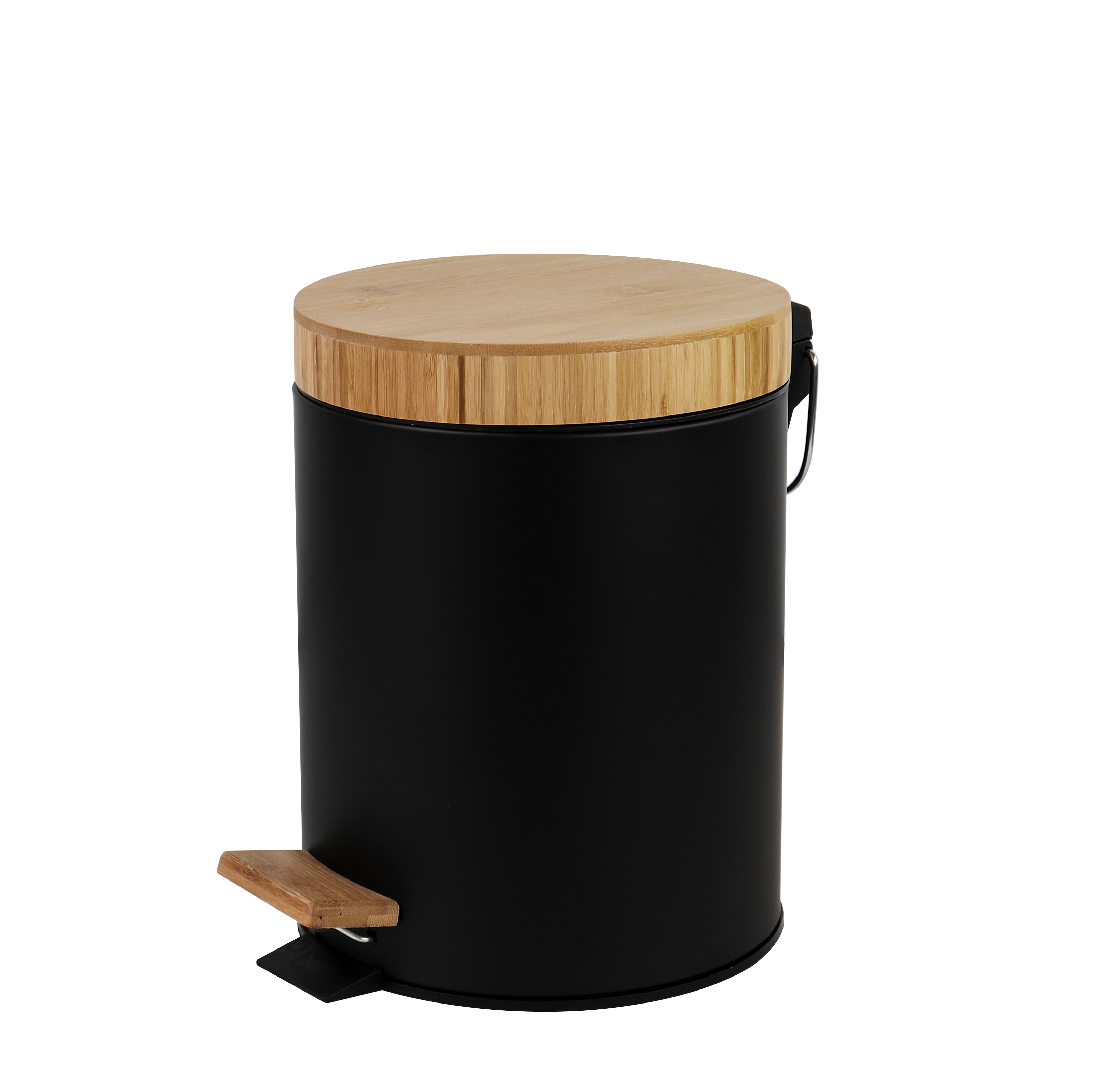 Bamboo pedal bin