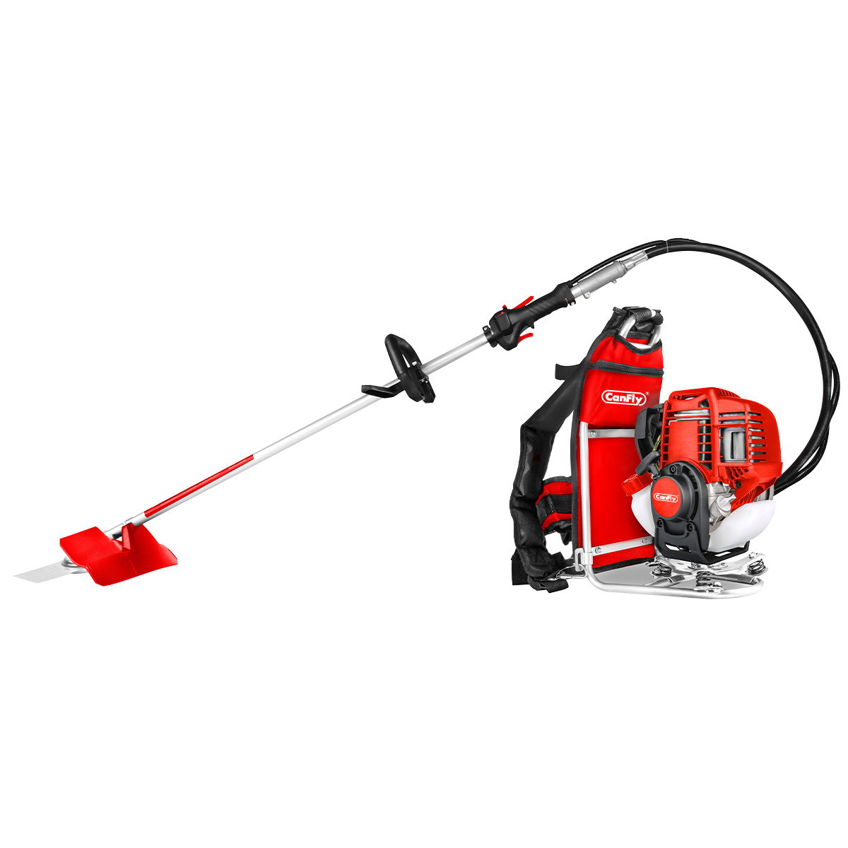 Brush Cutter 35.8CC 4-Stroke Petrol Heavy Duty Grass Cutter with Metal Blade for Farming Industrial