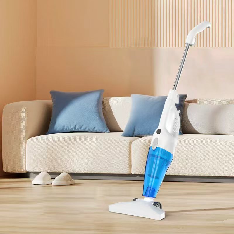 A handheld pole-and-vacuum cleaner in one