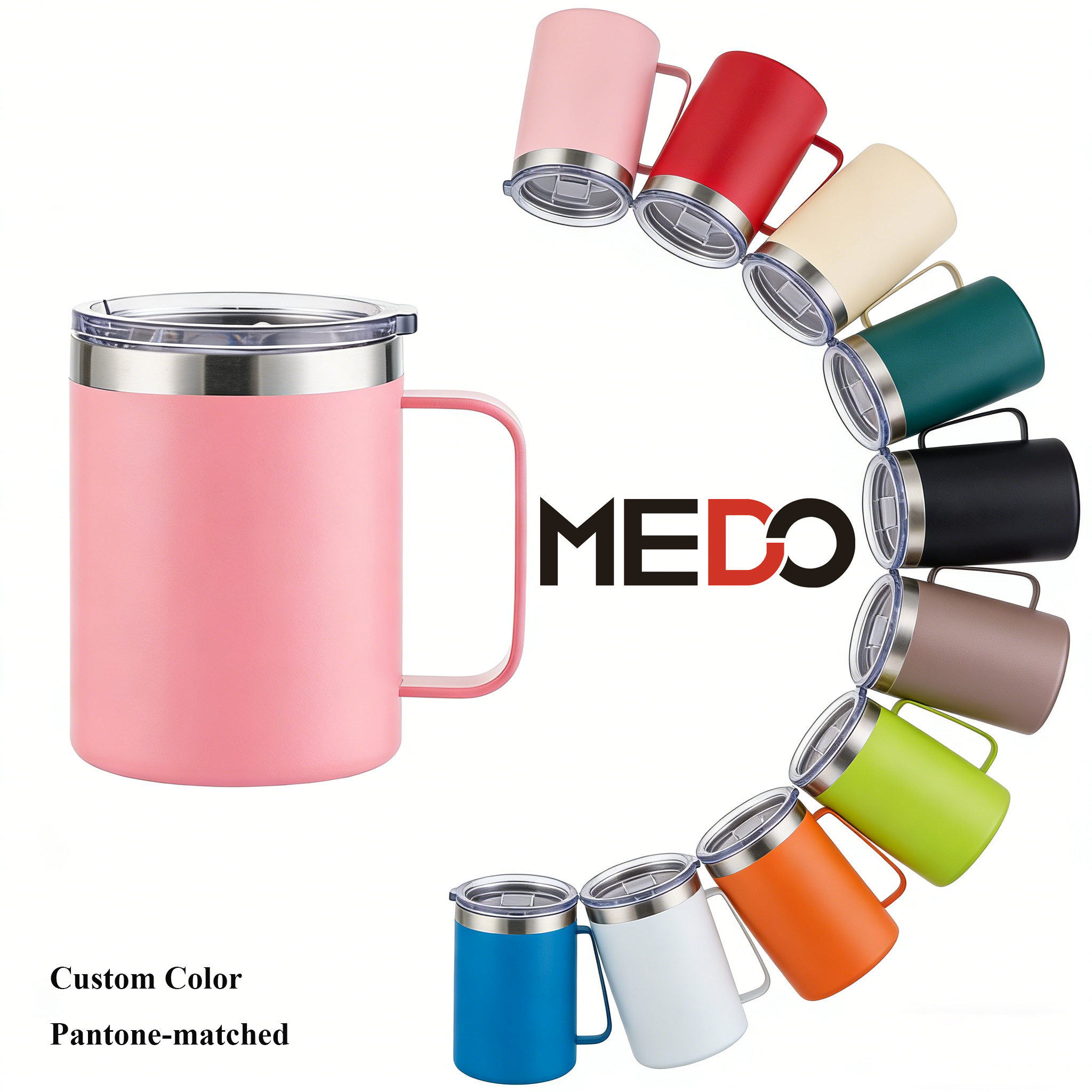 High Quality 10oz 12oz 14oz 20oz 24oz 32oz Double Wall Stainless Steel Insulated mug with Handle