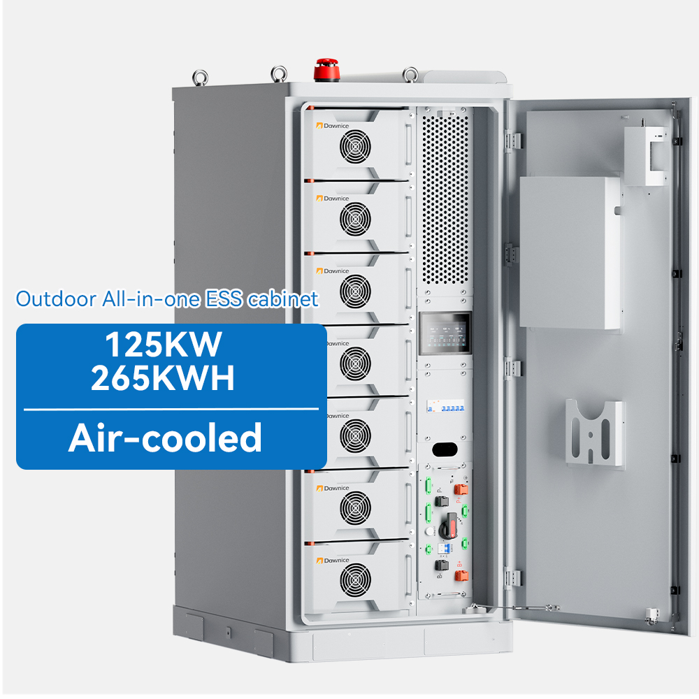 Dawnice Outdoor Battery Energy Storage System Cabinet with 50KW Inverter 112kWh LiFePO4 Battery