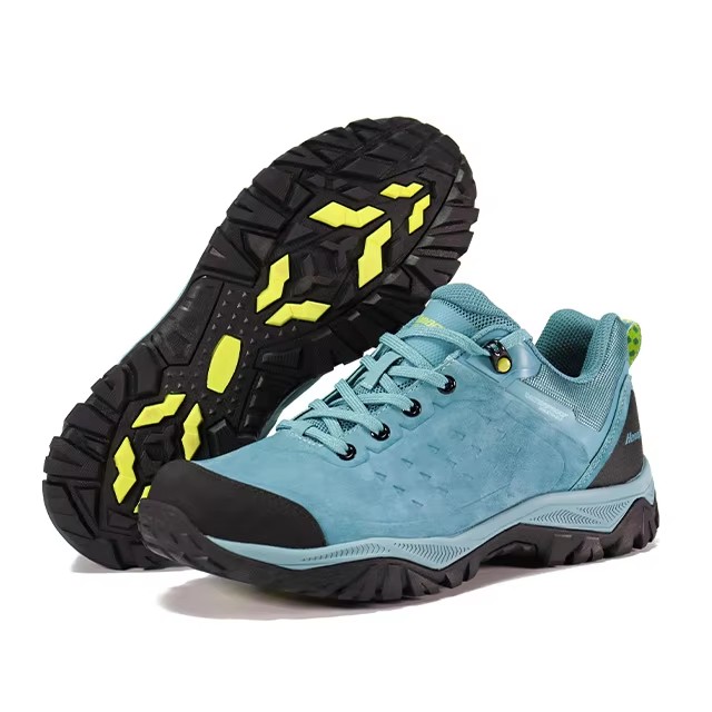 Hanagal Cushioning Durable Leather Walking Boots Men Suede Leather Best Hiking Shoes for Wide Feet