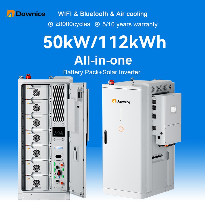 All in One Battery Energy Storage System 112 kWh Lithium Battery Solar with 50kW Hybrid Inverter