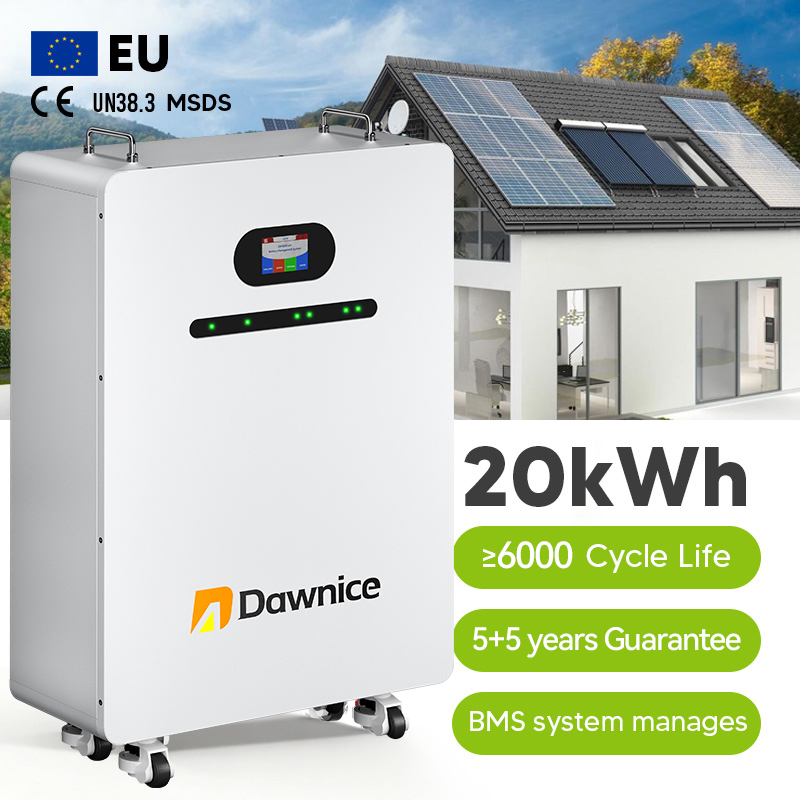 Dawnice EU STOCK 16kWh 20kwh LiFePO4 Lithium Ion Battery 314ah 400ah 51.2V 20kWh BMS Lithium Battery
