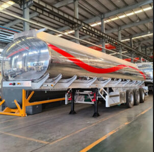 Fuel Tanker Mirror Face Semi Trailer 35000 Liters 45000 Liters Oil Storage Tanker