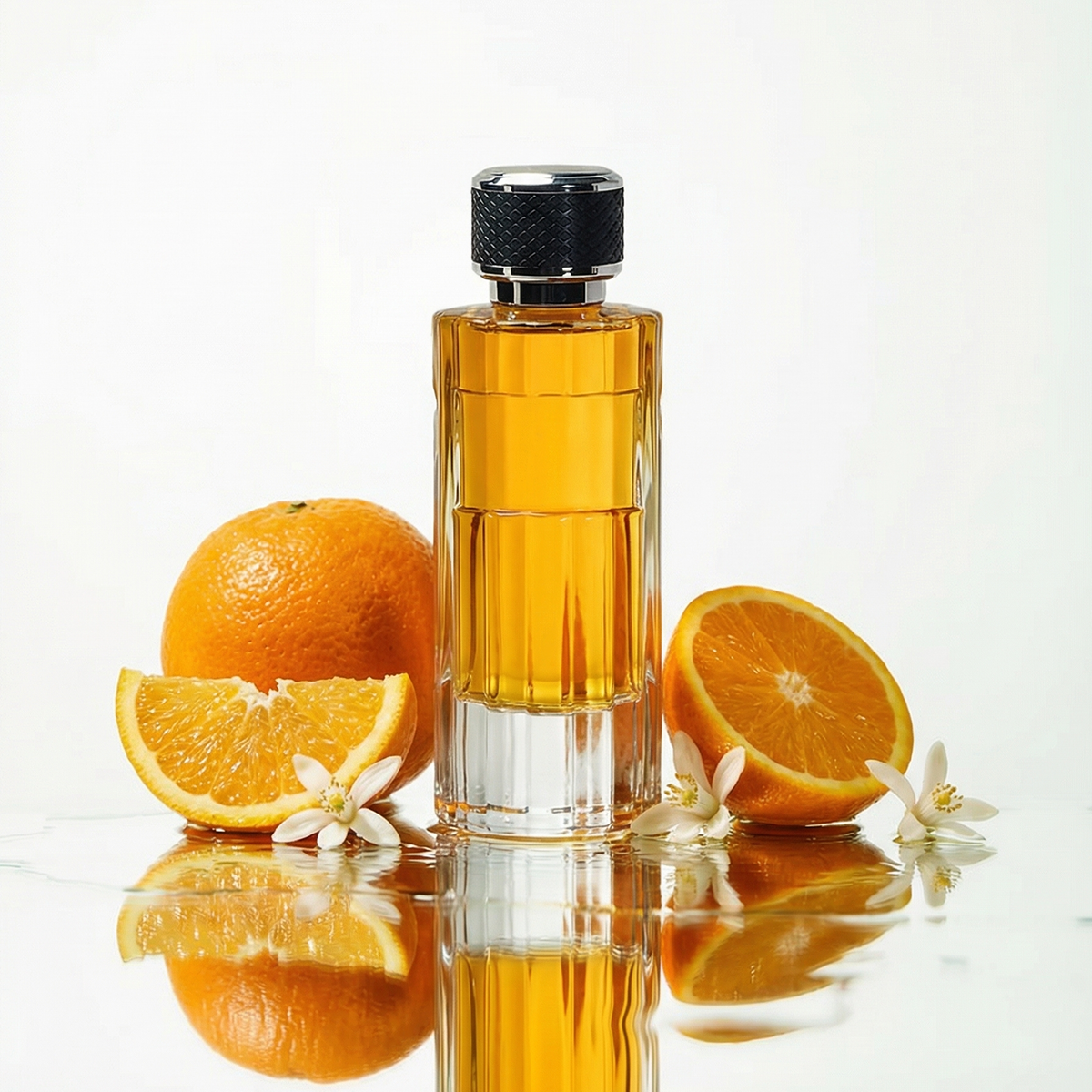 100ml transparent glass perfume bottle with a window