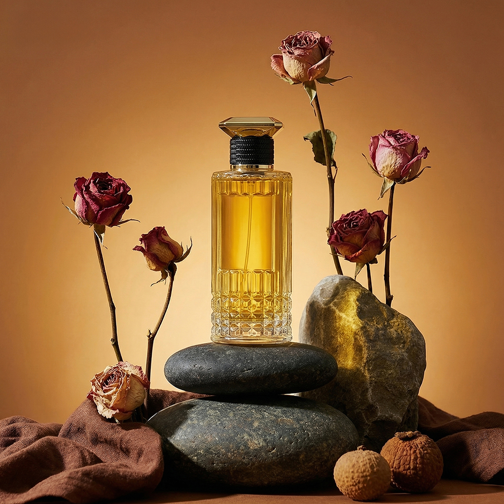 100ml transparent glass perfume bottle with a window
