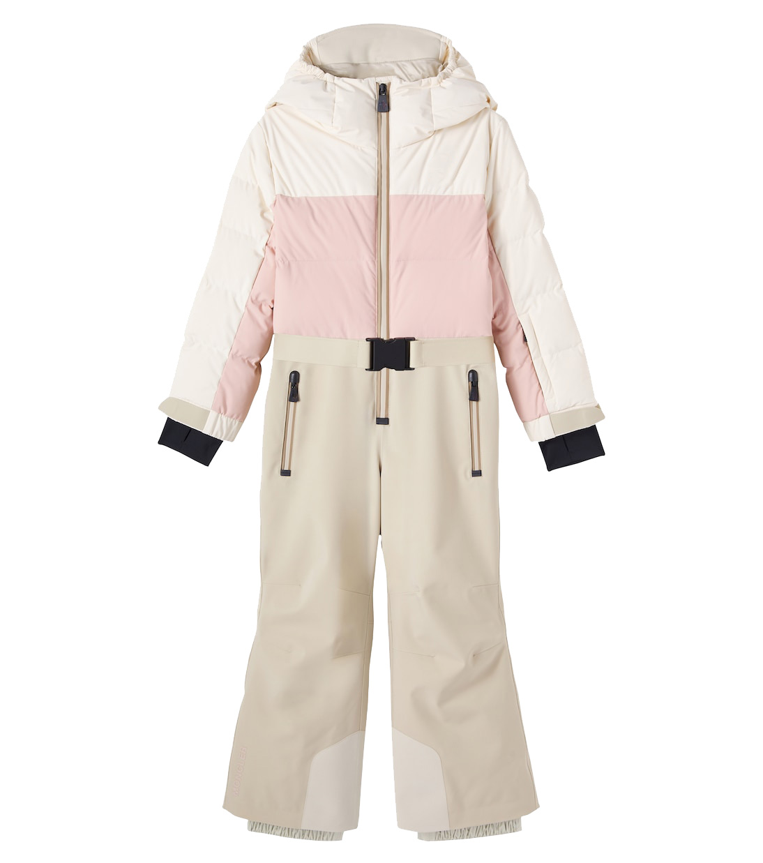 Girls' Children Ski Suit Windproof Waterproof Hooded Breathable One Piece Down with Zipper Closure