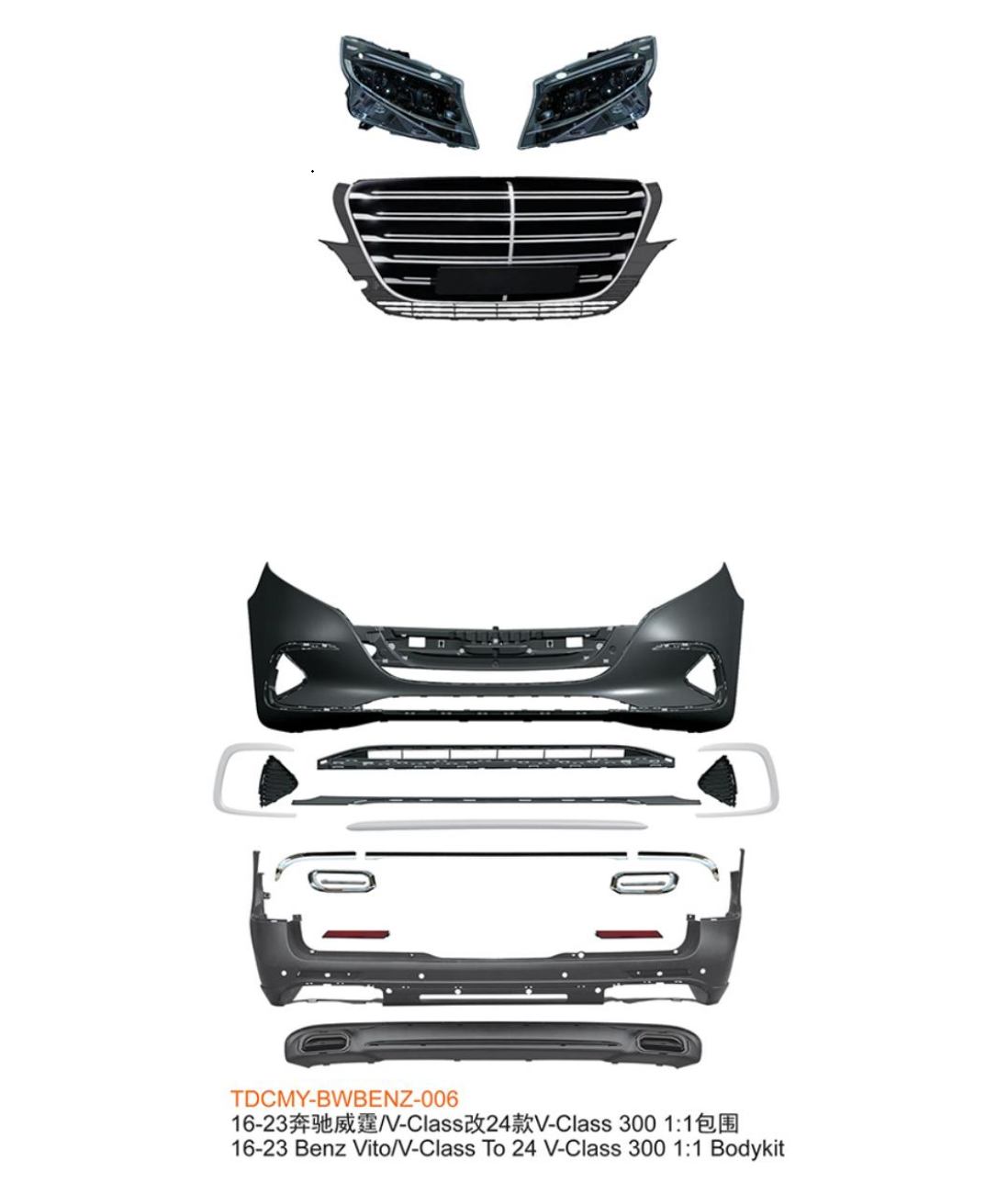 for 16-24 benz vito bodykit