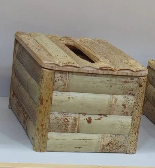 Bamboo tissue box