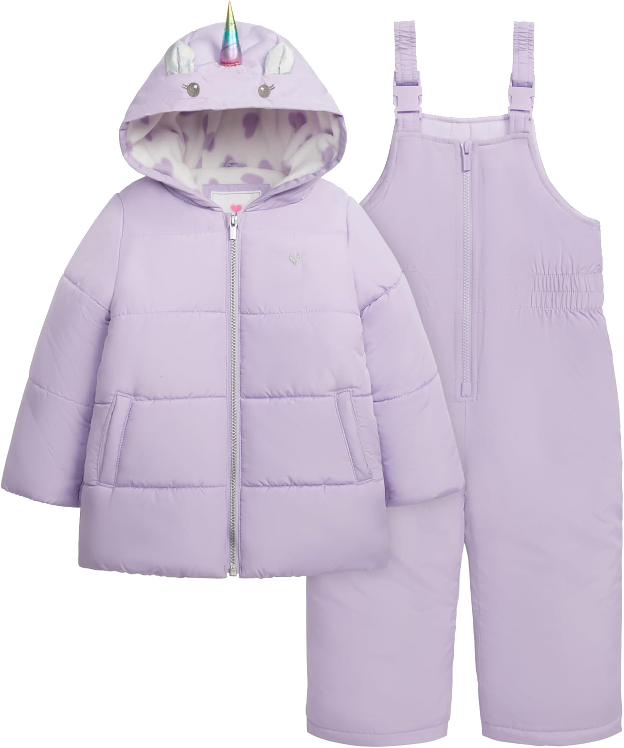 Girls' Children's 2-Piece Ski Suit Waterproof Breathable Windproof Hooded Zipper Winter Snowsuit