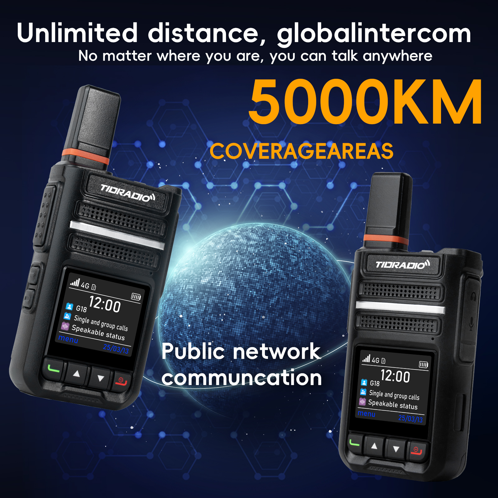 TID TD-G18 CAT1 4G LTE POC Radio PTT Long Range Communication High Quality Portable Handheld Radio