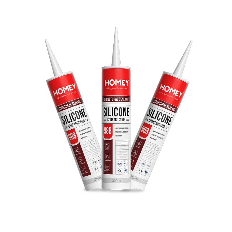 Homey 988 hot selling neutral curing anti-fungus curtain walling Silicone Sealant