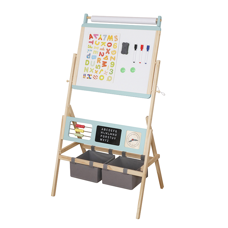 Children's Solid Wood Double-sided Easel, Baby Early Education Drawing Board
