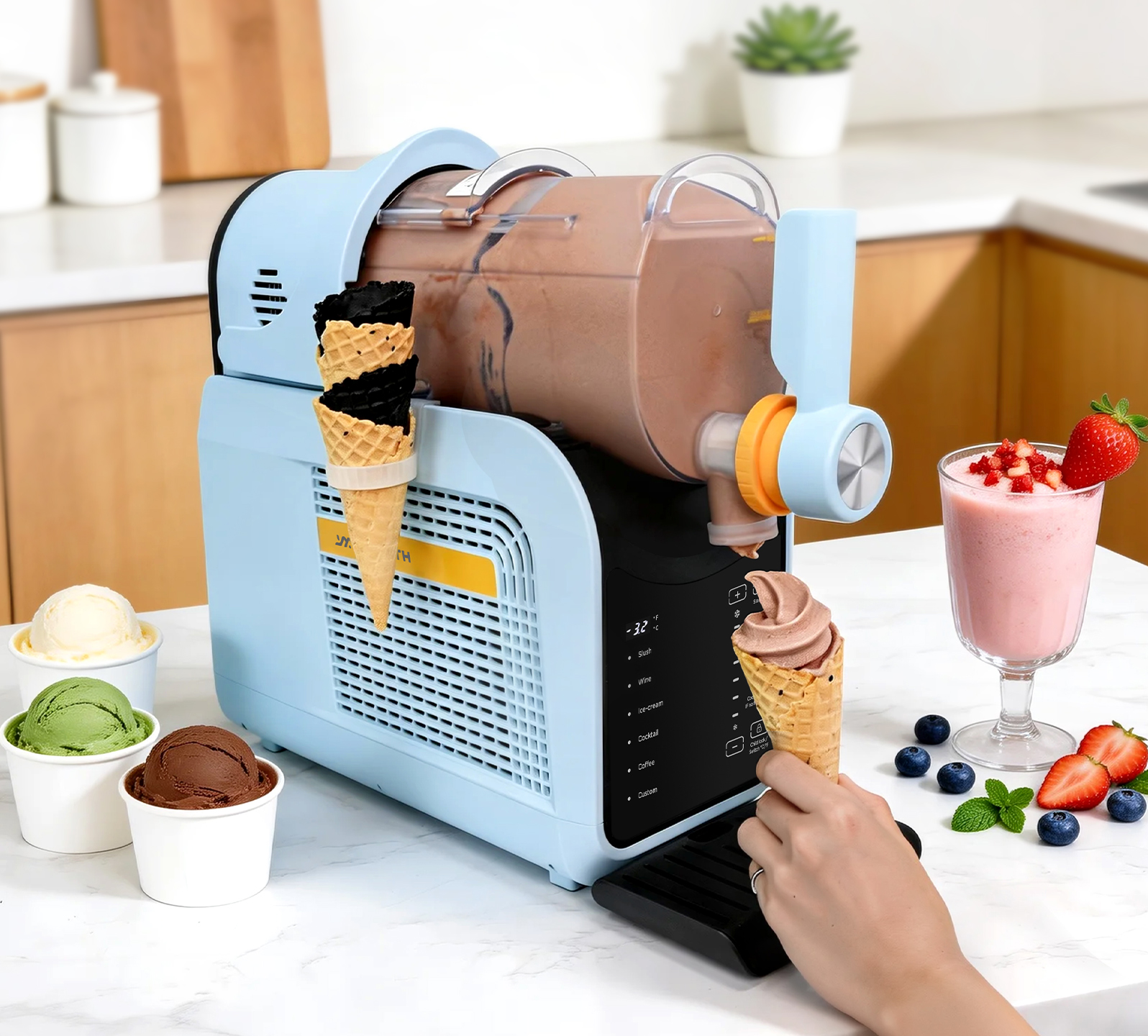 slush machine with ice-cream function