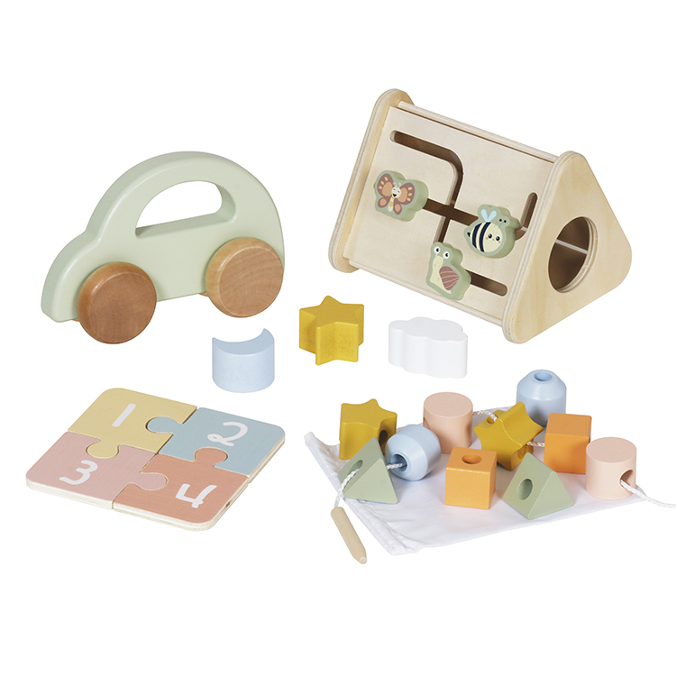 Children's Wooden Early Education Toy Set, Baby Shape Sorter Number Cognition Kit