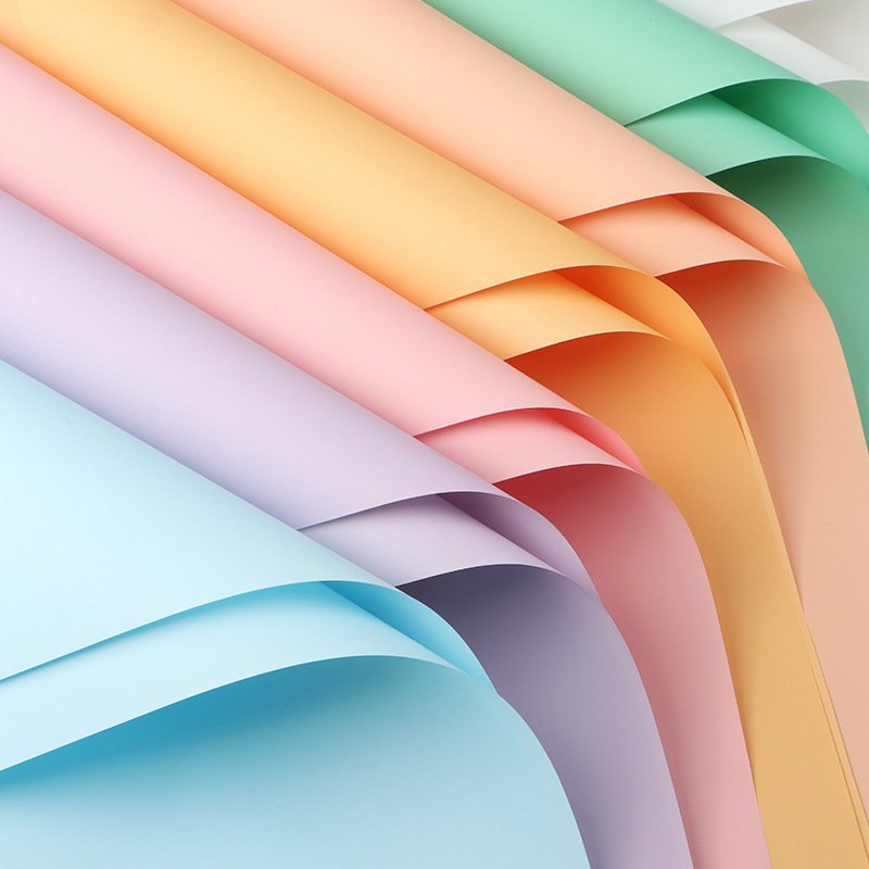 Longsun Solid Color Ouya Paper Floral Wrapping Paper Material Korean Style Waterproof Paper