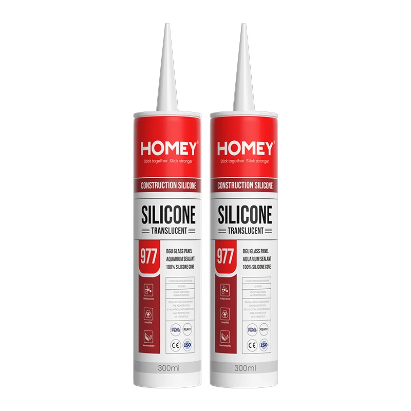 Homey 977 Weatherproof Silicone Sealant Quick Dry Glue Waterproof Glass Acetic Silicone Sealant