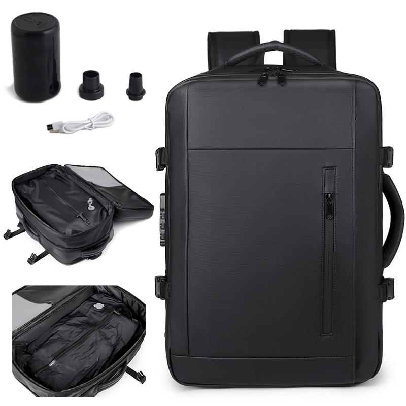 Large Capacity Multifunctional Simple Solid Color Travel Bag Fitness Expandable Vacuum