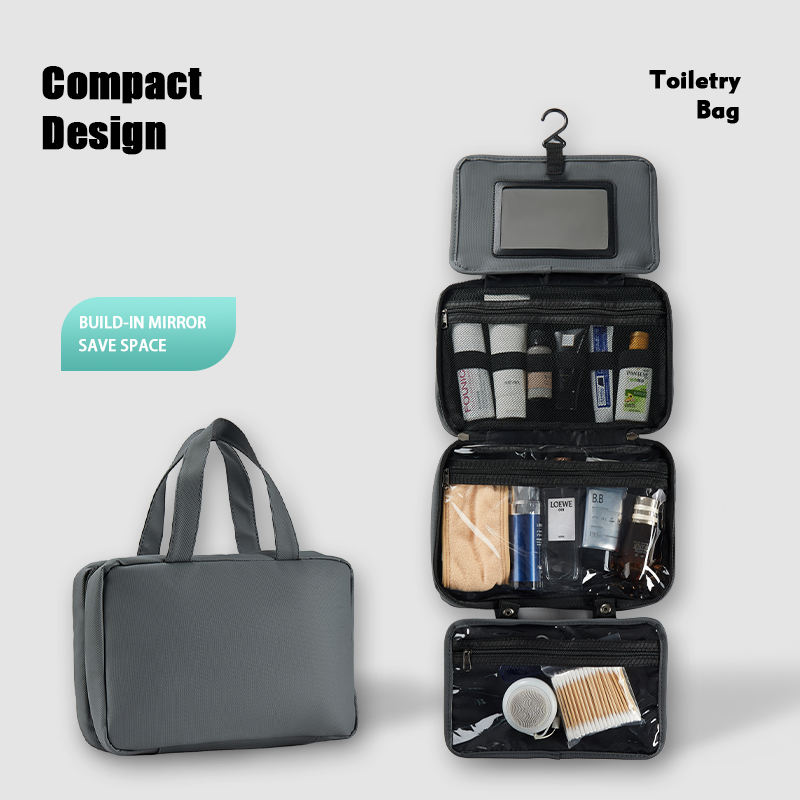 13552K toiletry bag with built-in mirror