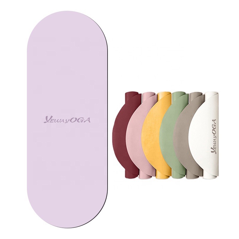 Arch Oval Curve Shaped Rounded Oval Pilates Yoga PU Natural Rubber Yoga Mat with Custom logo