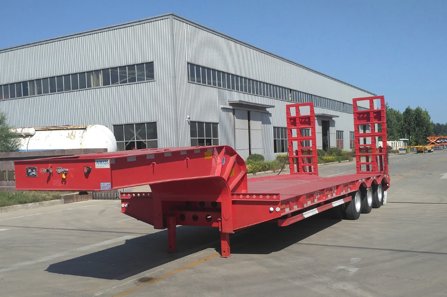 Low Flatbed Semi-trailer Direct Sale from China Factory