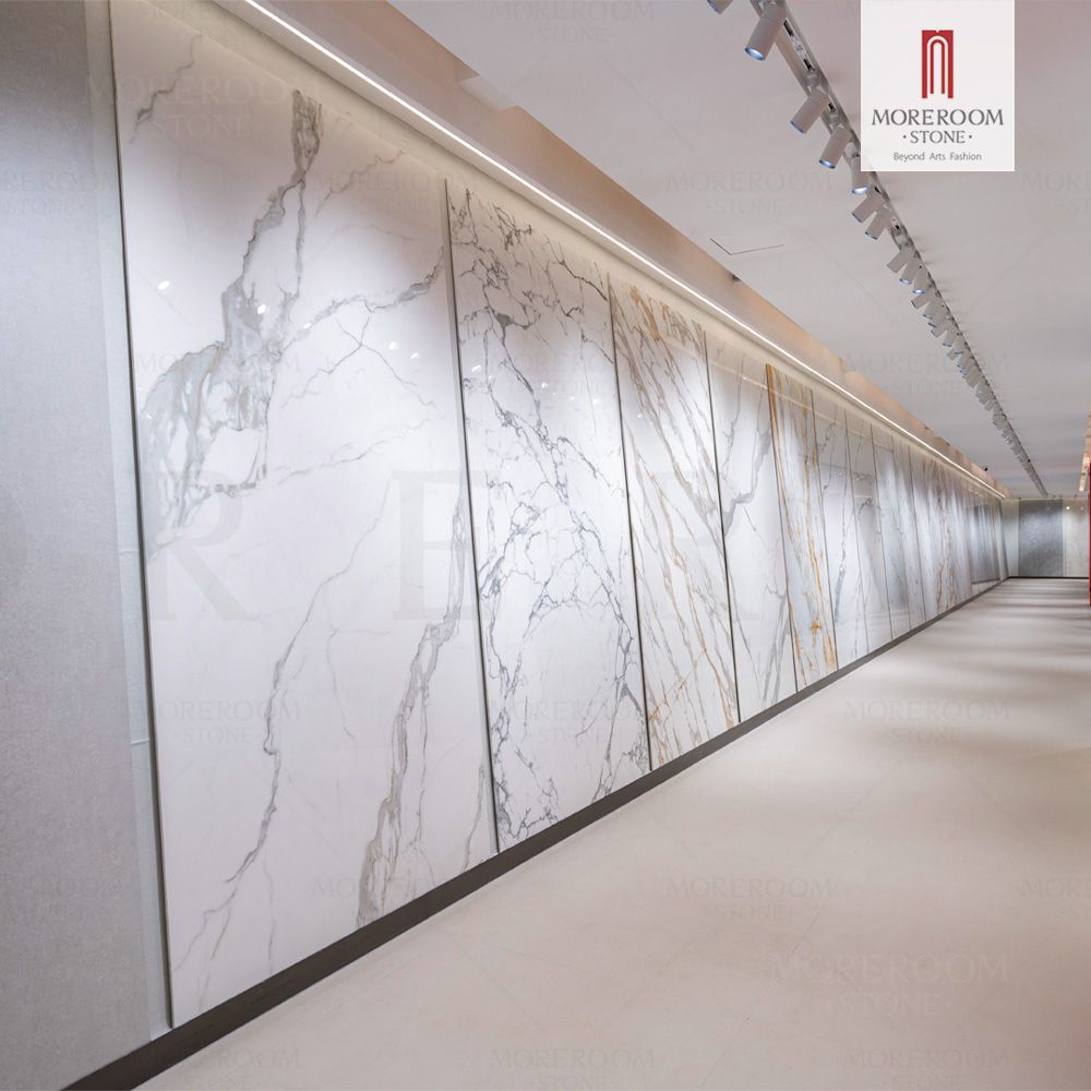 MOREROOM Sintered Stone 3200x1600 Polished Porcelain Marble Tile for Living Room Bathroom Floor