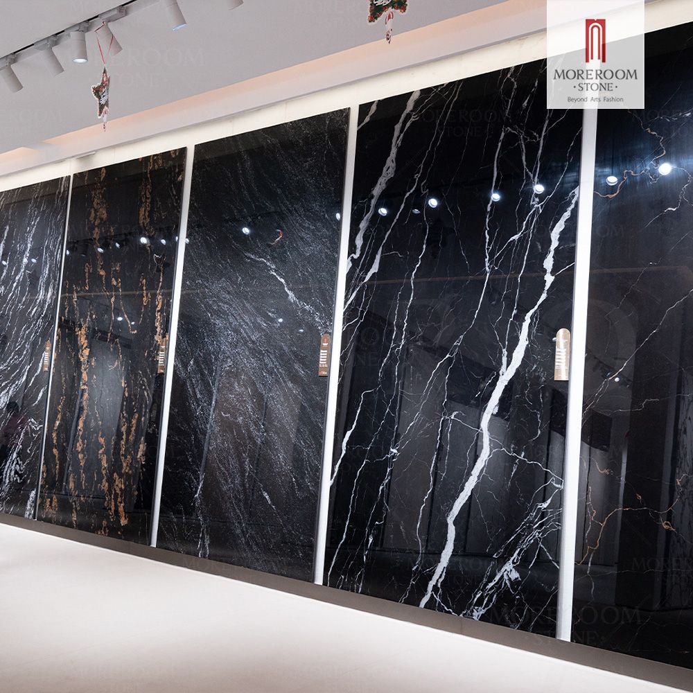 MOREROOM Sintered Stone 3200x1600 Polished Porcelain Marble Tile for Living Room Bathroom Floor