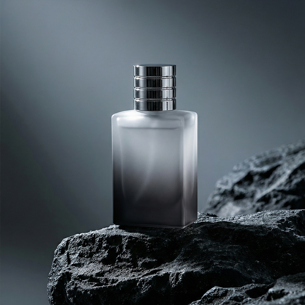Empty 50ml Frost Gradient Black Luxury Perfume Bottle