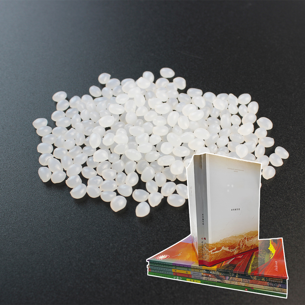 High-viscosity white transparent granular hot melt adhesive for bookbinding