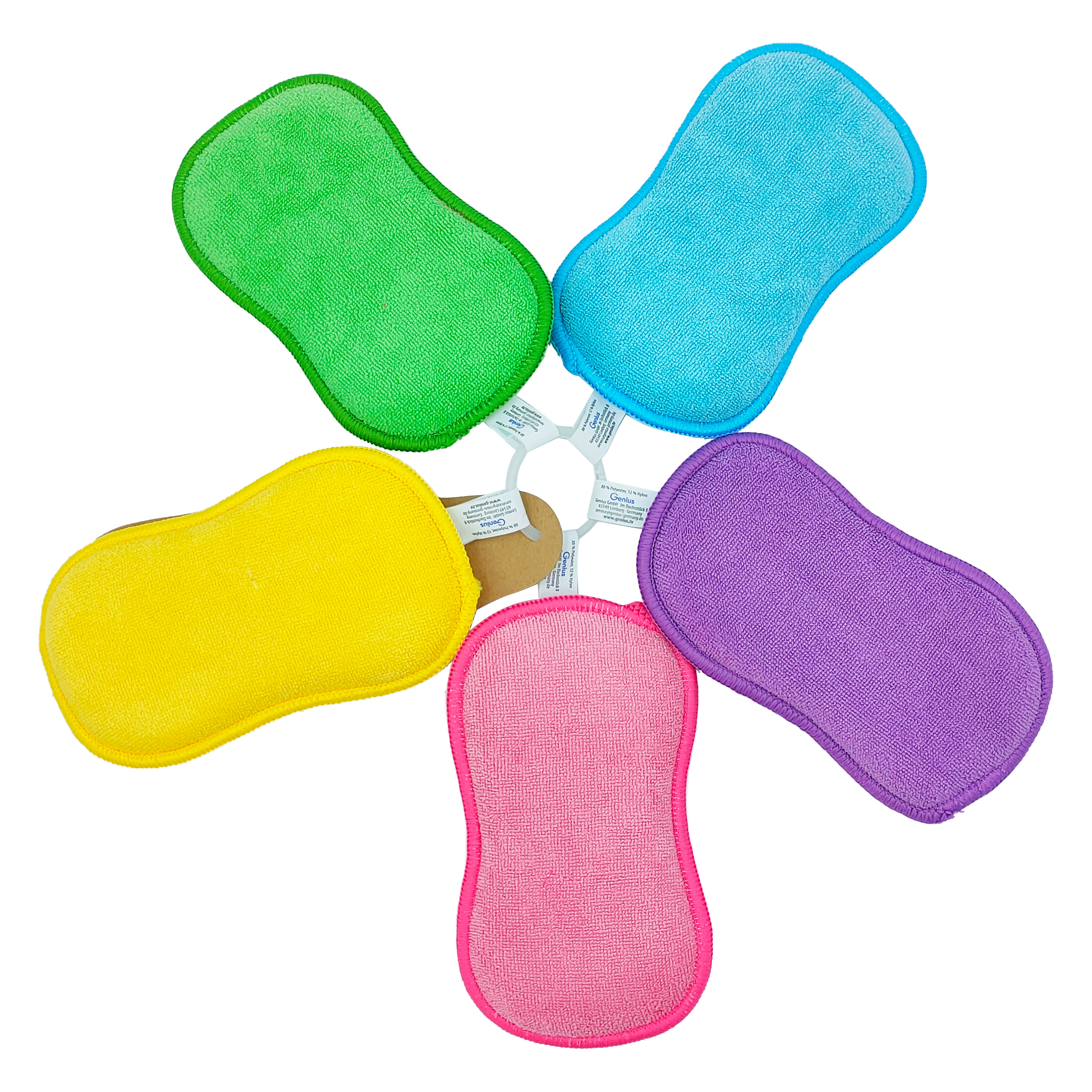 TEGAOTE Multi-Purpose Microfiber Sponge Scrubber for Kitchen Cleaning