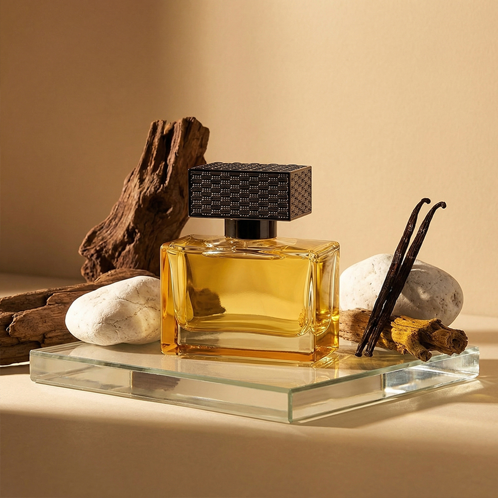 Elegant 50ml Thick Glass Cylinder Perfume Bottle