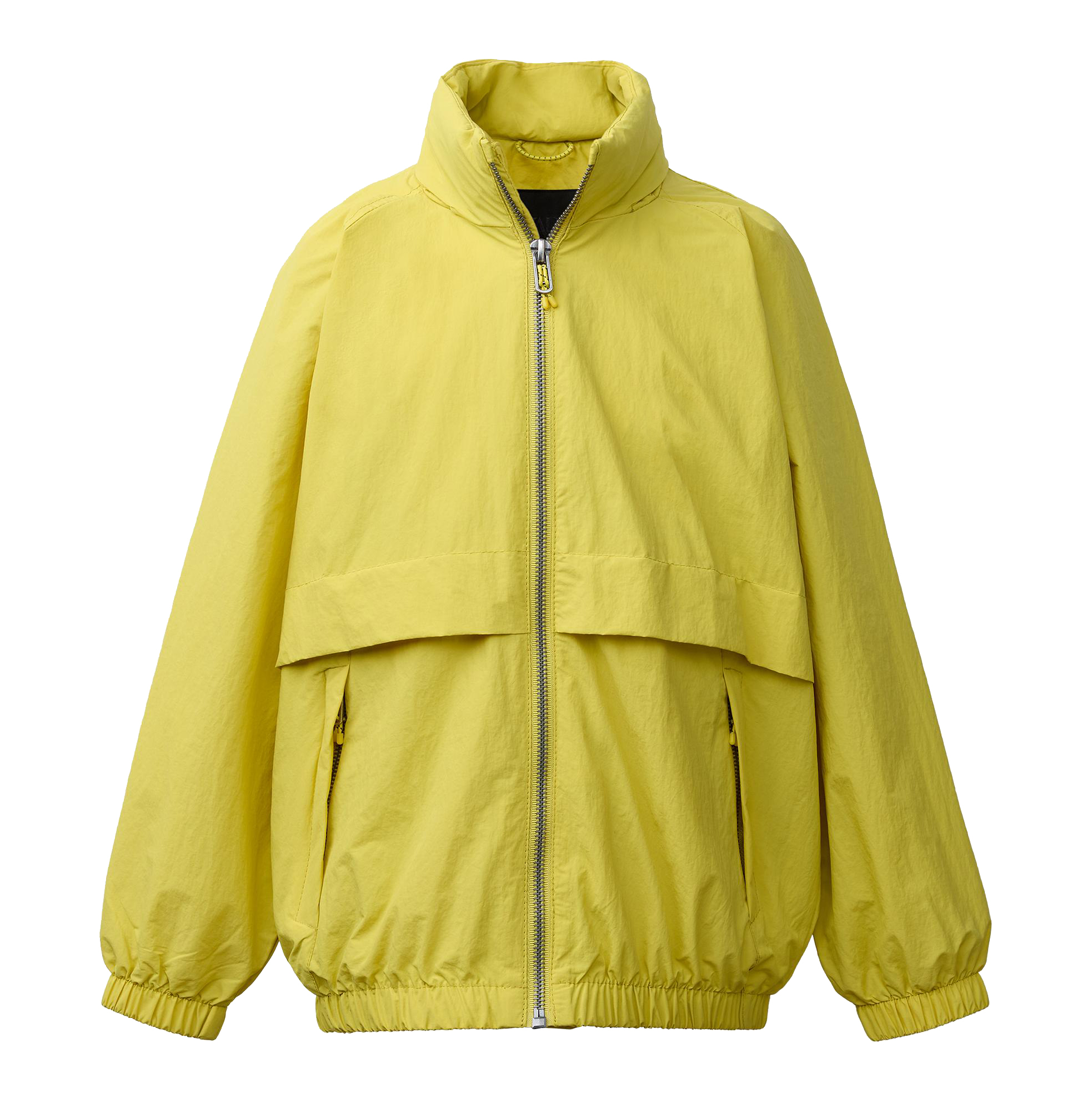 Children's Adjustable Hooded Windbreaker Jacket, Water-Resistant Stand Collar Coat with Zip Pockets