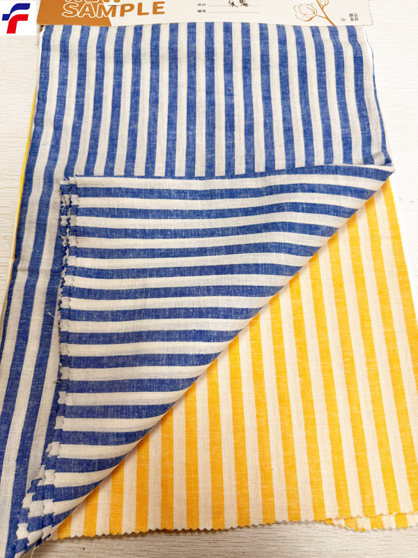 Cotton/Poly/Spandex shirt yarn dye Oxford