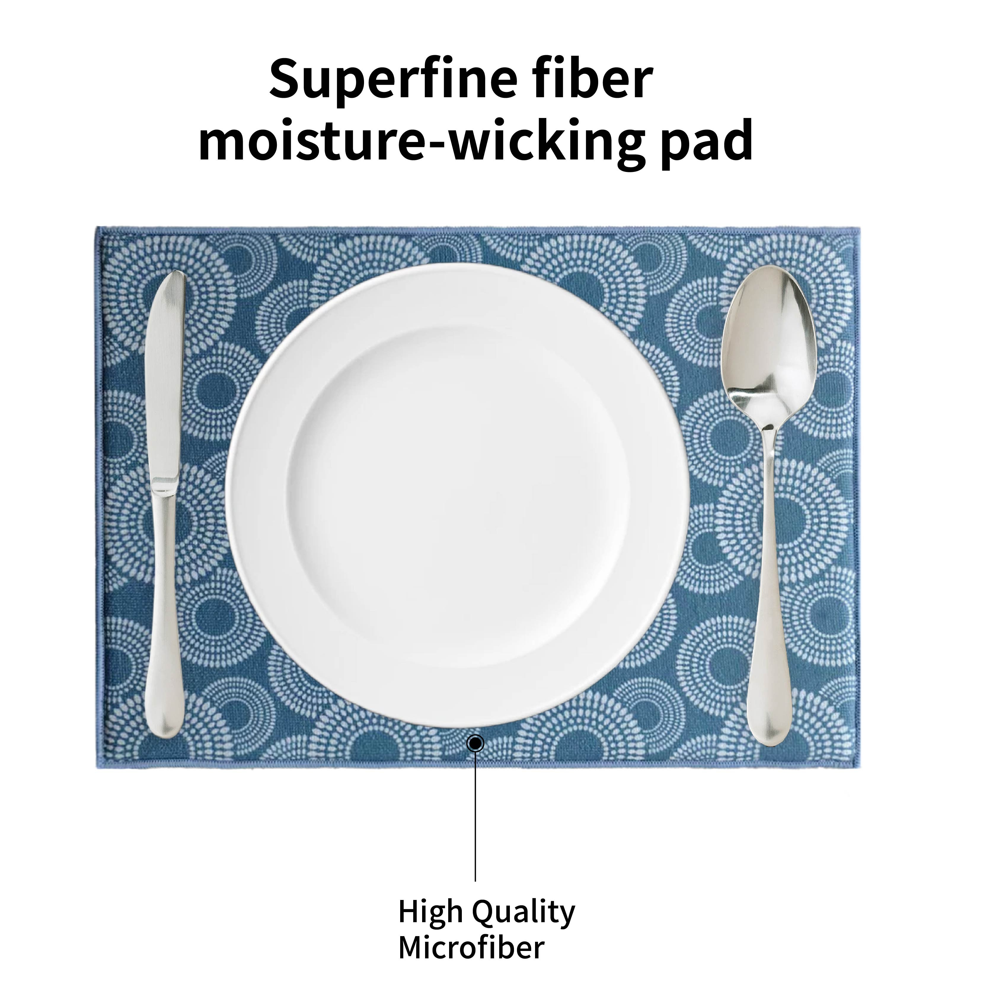 Kitchen Dish Drying Mat, Foldable Drying Mat, Microfiber Drying Mat, Heat Resistant Mat