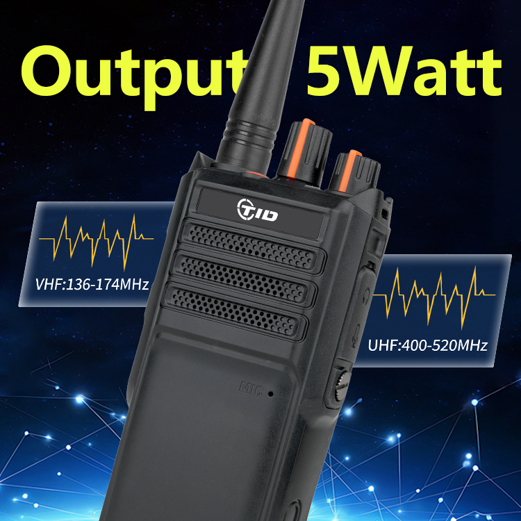 TID TD-V713 5W Handheld Two Way Analog Radio VOX Long Range Portable Walkie Talkie