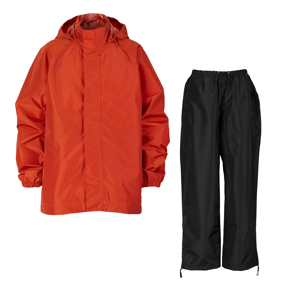 Lightwear Packable Rainwear Set with Roll Away Hood Adjustable Hem and Lower Leg Zips