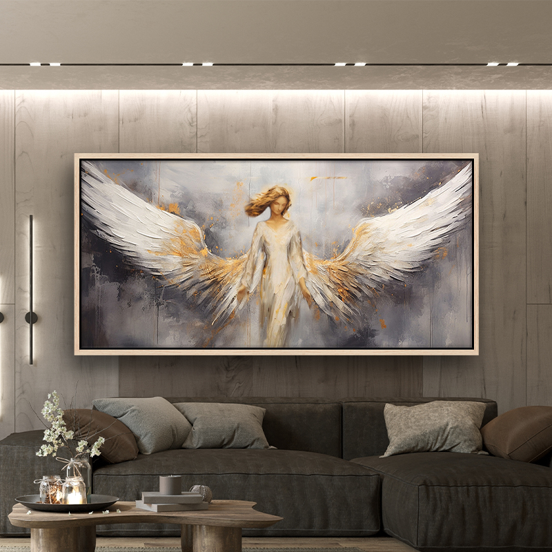 Grain and pattern Abstract Framed Wall Art Painting great wall items for Home office restaurant
