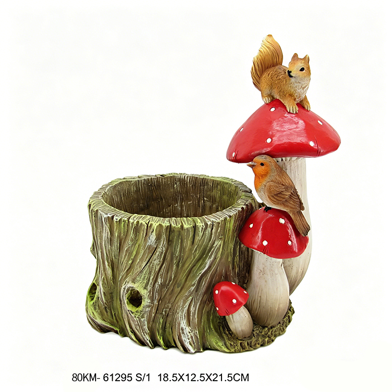 Resin flower pot for garden