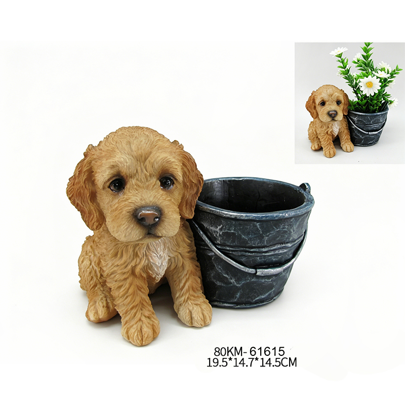 Resin flower pot for garden