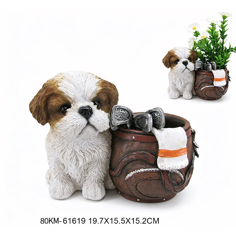 Resin flower pot for garden
