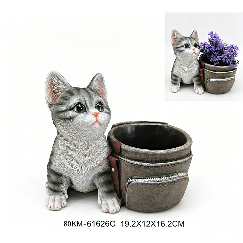 Resin flower pot for garden