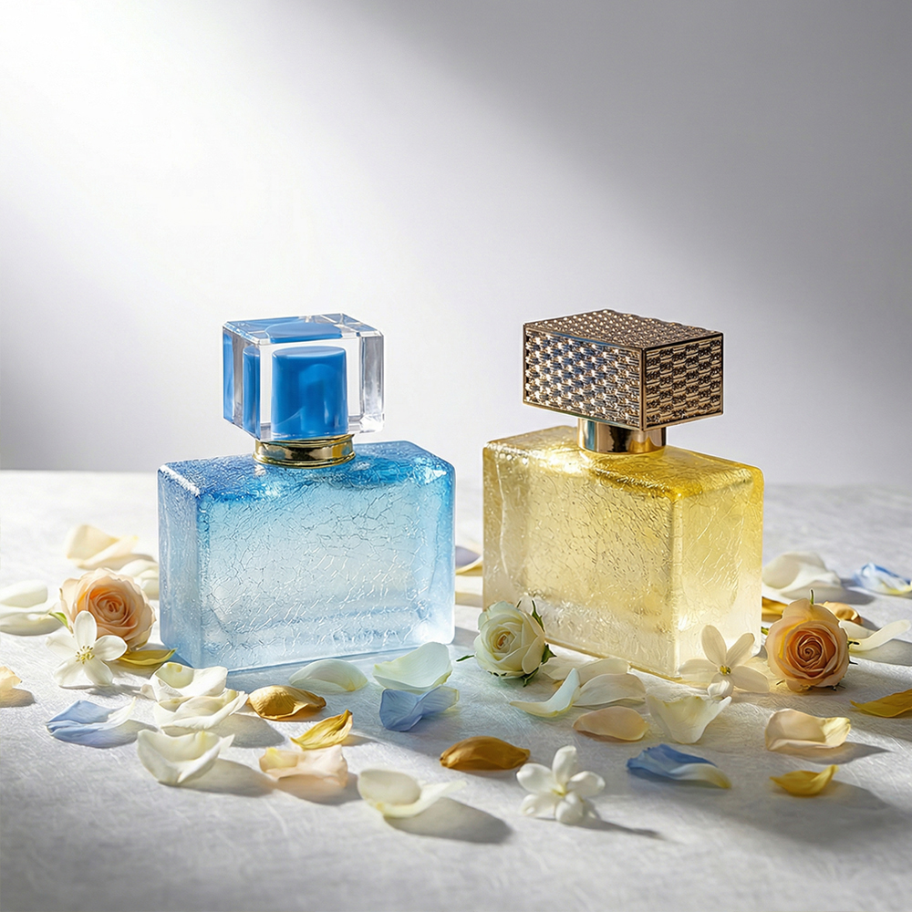 50ml Customizable Color Matte Square Perfume Glass Bottle