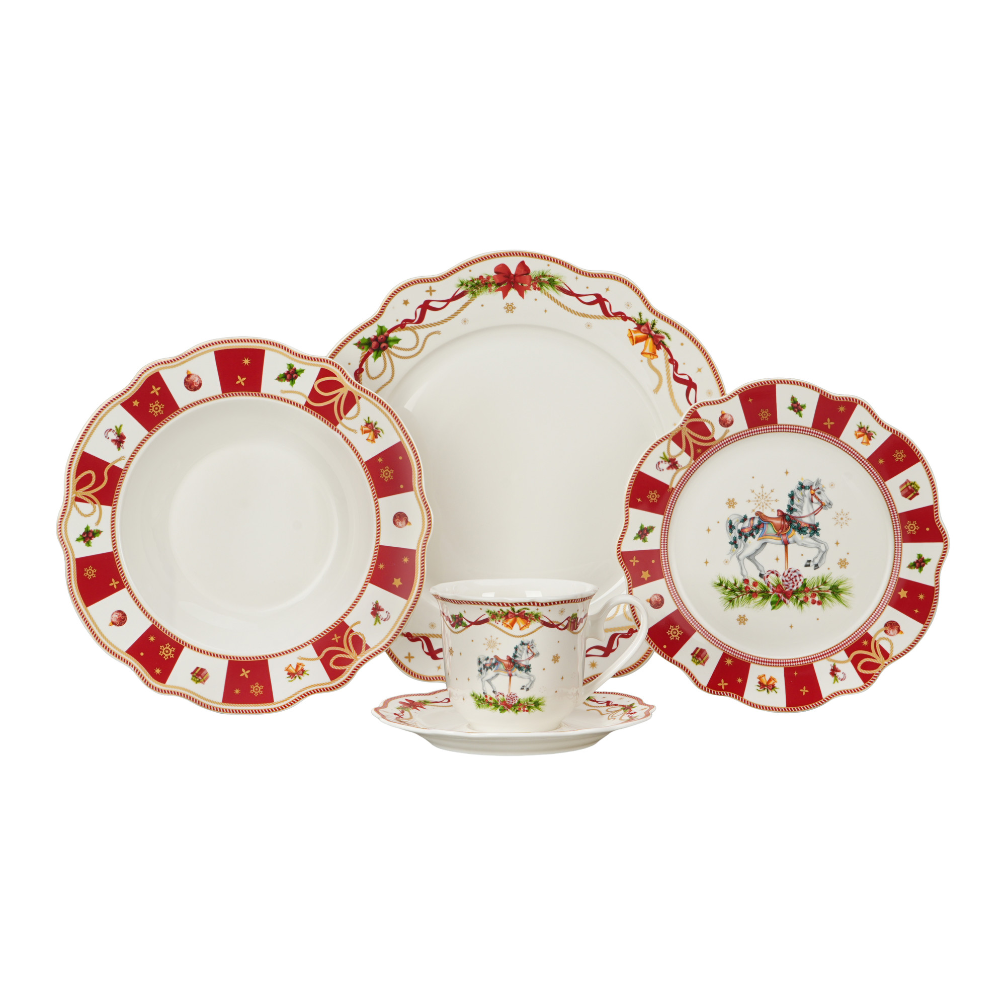 Christmas Porcelain Dinnerware Set